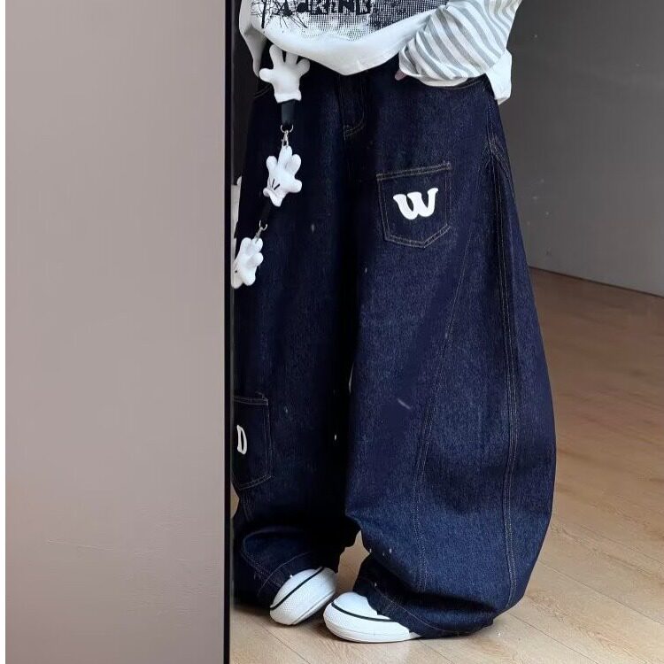 复古水洗青少年裁剪弯刀牛仔裤男女NZ8048YY-特P50,男装牛仔裤,星座1007（原301D）