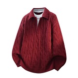 网图翻领长袖麻花纹短款针织衫D5822-特P55,男装针织衫/毛衣,星座1007(原301D), 网图翻领长袖麻花纹短款针织衫D5822-特P55,男装针织衫/毛衣,星座1007(原301D),