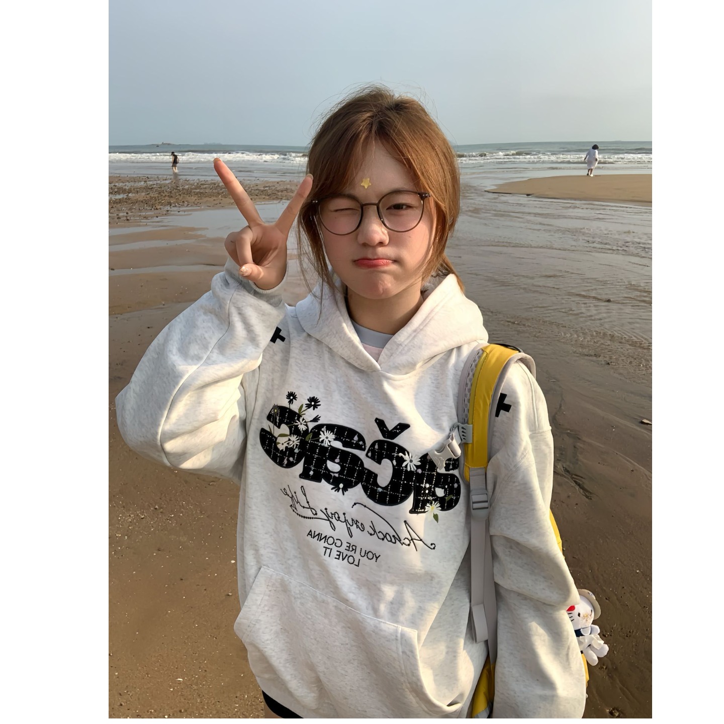 网图美式潮流男女连帽卫衣春秋款长袖男休闲外套女春秋XJ-383特P，女装卫衣/绒衫，星座1007（原301D）