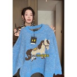 网图马年有钱毛衣男女冬季圆领内搭毛线衣针织衫YM416-特P75，男装针织衫/毛衣，星座1007（原301D）