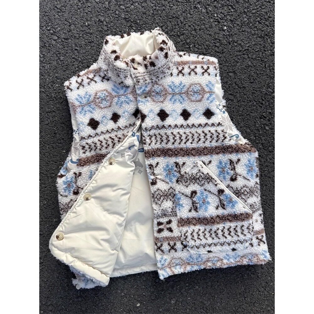 网图高质量双面穿羊羔绒马甲TB016特p-85，男装背心/马甲，星座1007（原301D）