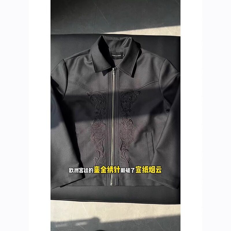 网图新中式雕花刺绣夹克男款春秋男cleanfit西装外套YY6631-特P68,男装夹克,星座1007（原301D）