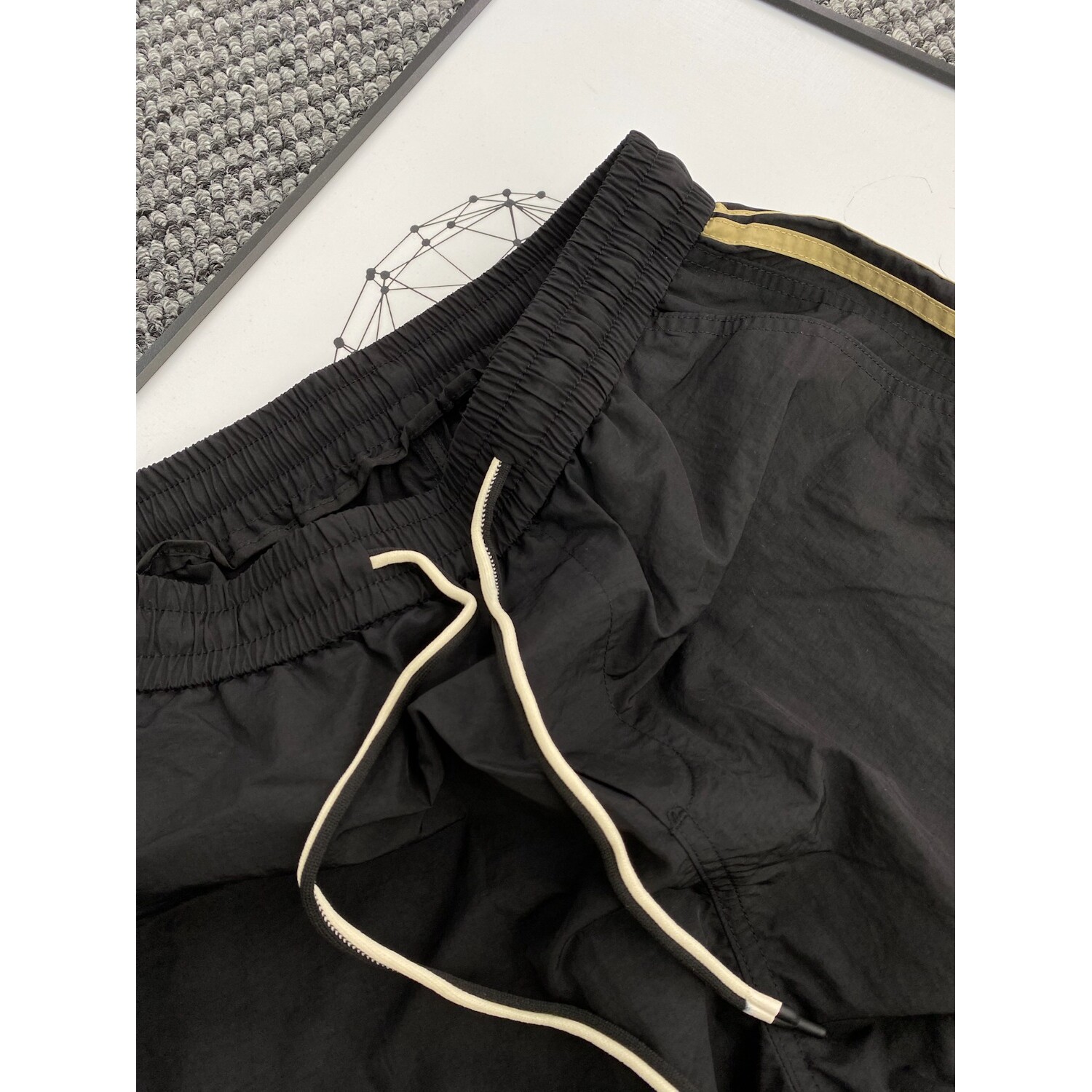 美式三条杠户外薄款速干运动直筒宽松阔腿长裤QK2847-特P40,男装休闲裤,星座1007（原301D）