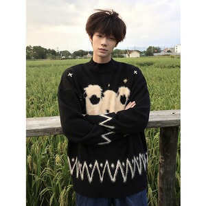 网图小羊费尔岛毛衣男款冬季保暖内搭针织衫慵毛线衣Y528-特P52图片