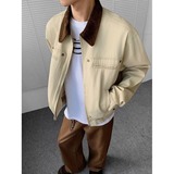 牛仔外套男秋冬美式复古宽松休闲工装飞行员夹克JK750-特P100，男装工装外套，星座1007（原301D）