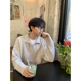 网图韩版翻领套头针织衫长袖男秋宽松纯色休闲毛衣MY5348-特P60，男装针织衫/毛衣，星座1007（原301D）
