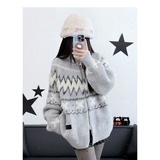 网图美式复古毛衣男圆领费尔岛提花慵懒风针织衫YM1973-特P55，男装针织衫/毛衣，星座1007（原301D）