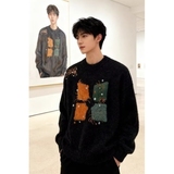 网图新款美式复古毛衣女秋冬款重工刺绣加厚宽松外套YM472-特P50,男装针织衫/毛衣,星座1007(原301D), 网图新款美式复古毛衣女秋冬款重工刺绣加厚宽松外套YM472-特P50,男装针织衫/毛衣,星座1007(原301D),