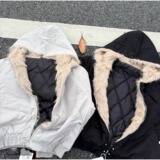 网图座山雕连帽毛领棉服男女冬季美式高街短款棉衣外套FF94-特P98，男装棉衣，星座1007（原301D）
