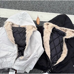 网图座山雕连帽毛领棉服男女冬季美式高街短款棉衣外套FF94-特P98图片