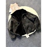 网图美式荔枝PU皮仿兔绒棉衣男女冬季百搭机车外套MT217-特P95，男装棉衣，星座1007（原301D）