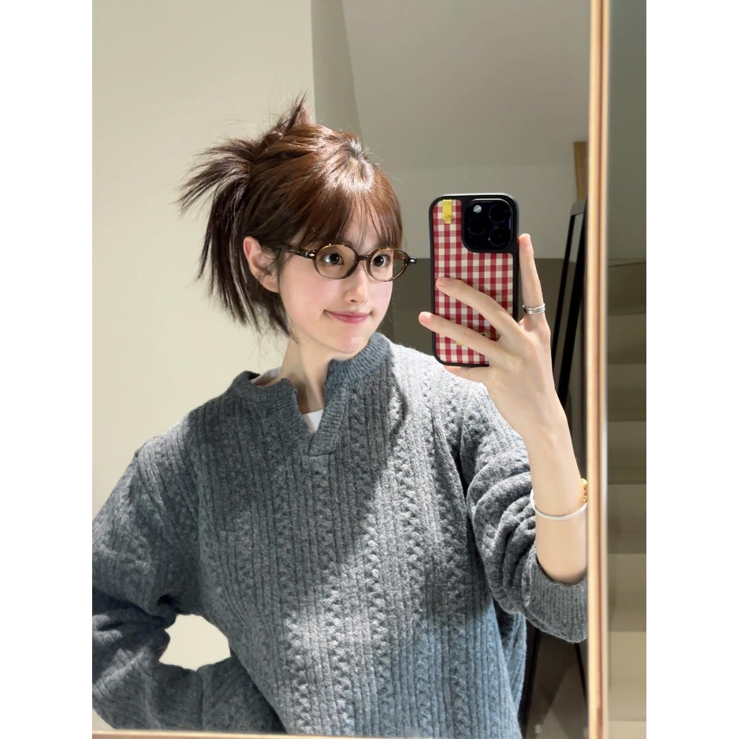 美式v领毛衣男秋冬高级感简约休闲慵懒麻花纹针织衫M5308-特P55，男装针织衫/毛衣，星座1007（原301D）