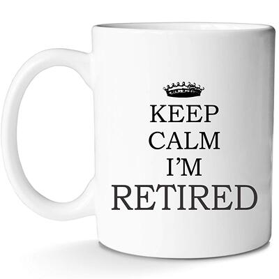 ins趣味退休keep calm i am retired陶瓷咖啡牛奶马克茶水杯礼物