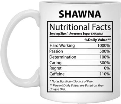 ins网红美式创意Shawna Nutritional Facts陶瓷咖啡马克杯