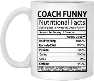 ins网红礼物Coach Funny Nutritional Facts牛奶茶水马克陶瓷杯