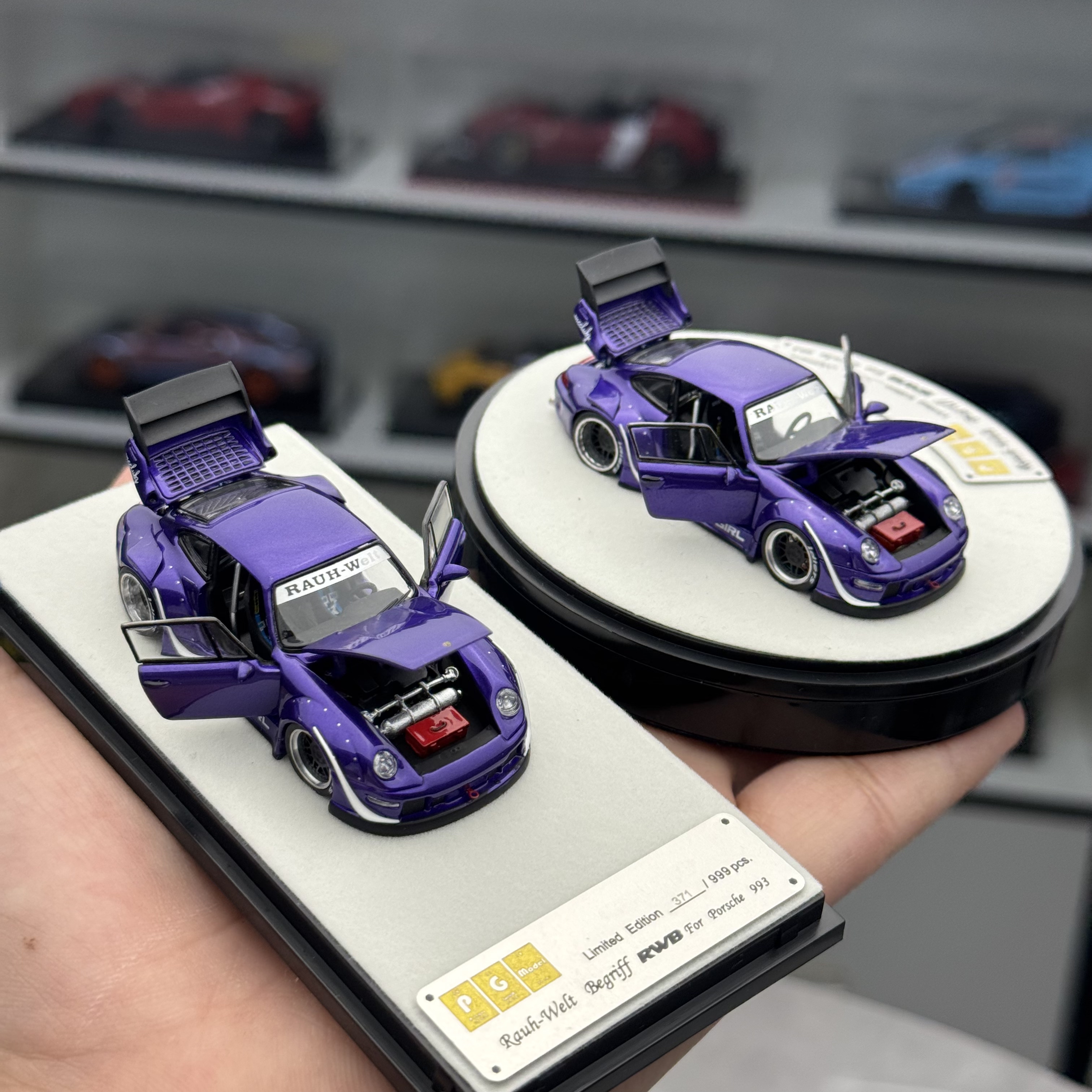 PGM保时捷RWB 993 金属紫1:64合金汽车模型仿真摆件收藏限量送礼图片