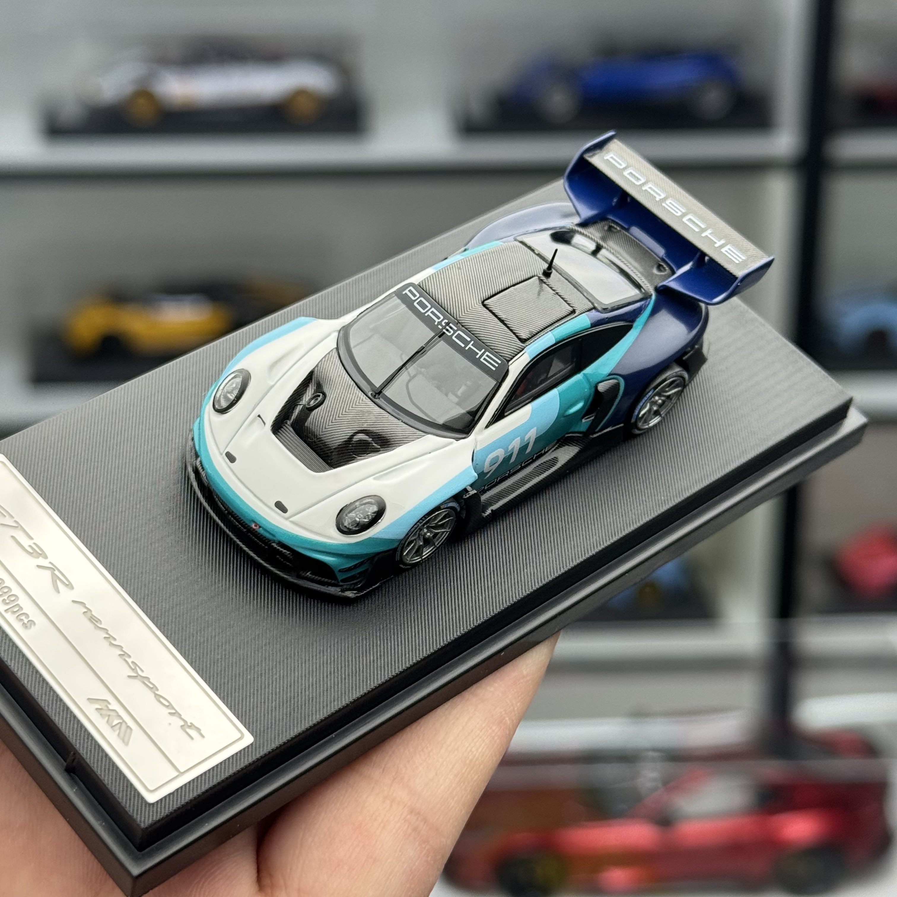 HKM 1:64 保时捷911 (992) GT3 R Rennsport 合金汽车模型图片