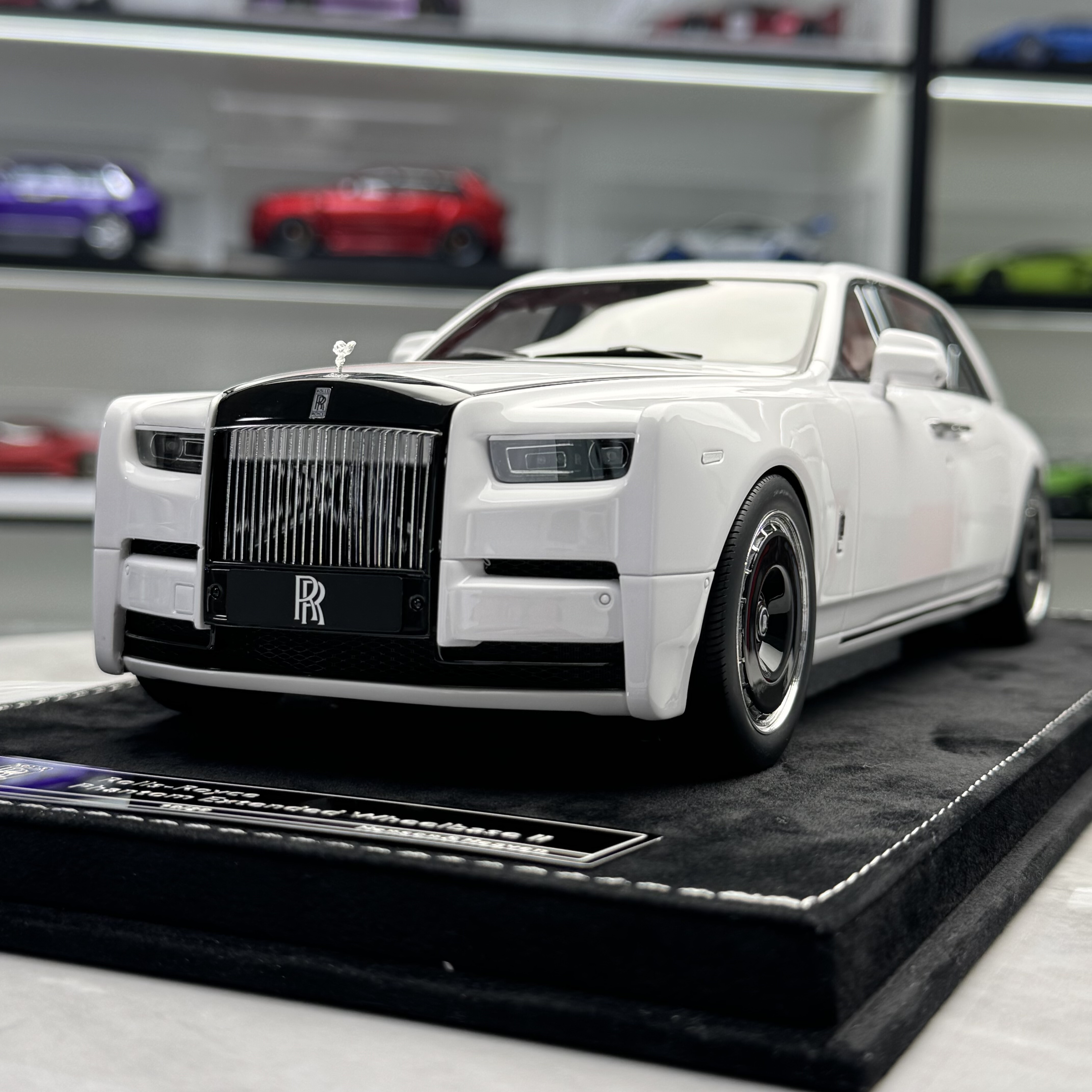 现货HH劳斯莱斯幻影水晶女神标1:18树脂仿真高端收藏汽车模型摆件