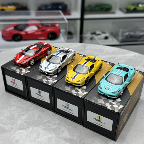 现货 TOC富美 1:64 跃马 FE458 Speciale 合金汽车模型