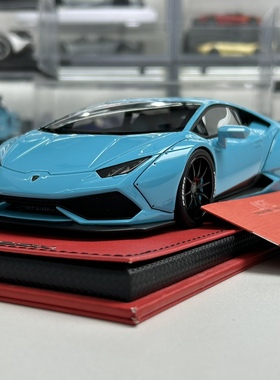 MR 1:18 兰博基尼LP610-4 大牛 LB宽体改装 粉蓝色 车模 顺丰包邮