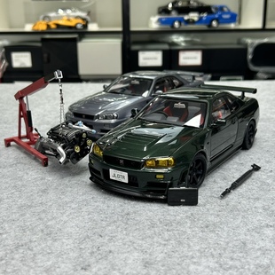 MOTORHELIX 1/18 尼桑GT-R (NISMO）R34  Skyline  合金汽车模型