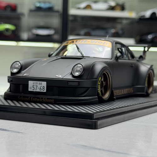 IG 1:18 RWB 930 哑光黑 树脂汽车模型 宽体成品 跑车收藏
