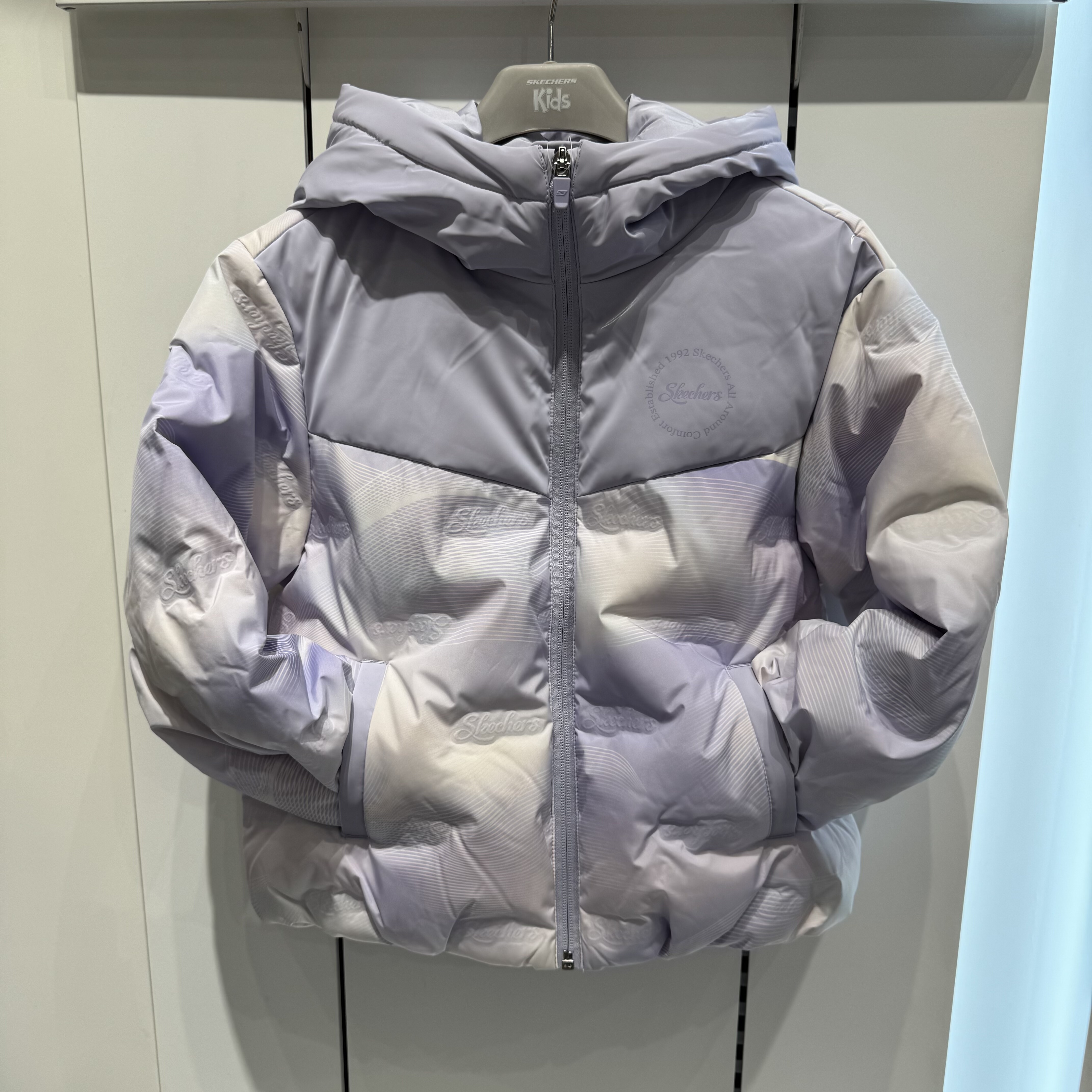 Skechers斯凯奇儿童25冬季新款女童中长款羽绒服保暖外套P425G002