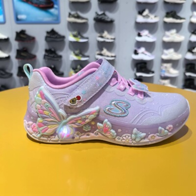 Skechers斯凯奇儿童26春季新款女童闪灯时尚运动鞋老爹鞋303065L