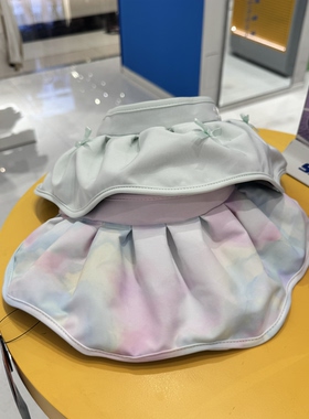 Skechers斯凯奇童装2026夏女童刺绣简约纯色蝴蝶结遮阳帽L226G040