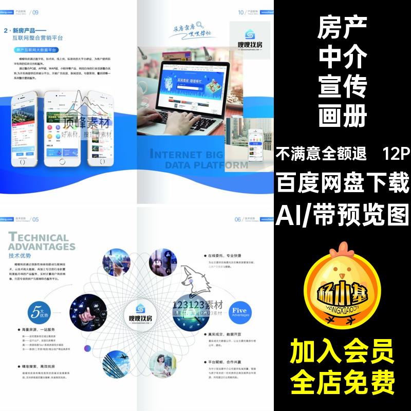 房地产宣传画册模板内页12PAPP封面手册找产品中介AI手册宣传画册
