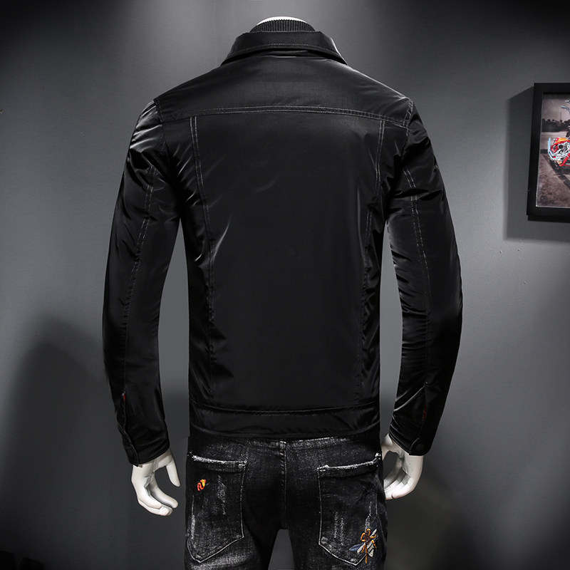 7126冬季新款潮男个性翻领羽绒服个性徽章刺绣白鸭绒外套P315,男装羽绒服,钱塘2010-1