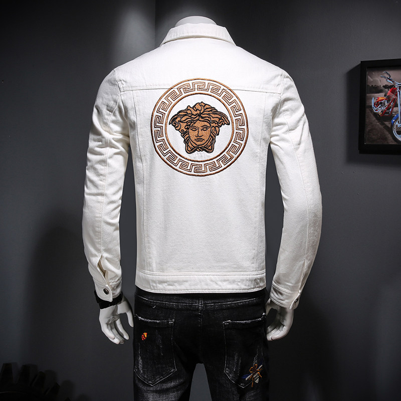 725 春秋季新款潮流修身牛仔夹克M-4XL P215图片