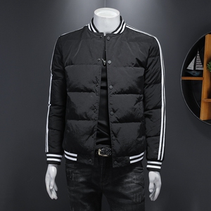 7140冬季新款男士棒球外套休闲保暖白鸭绒羽绒服