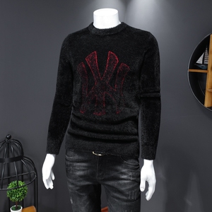 3590 冬季新款潮男个性提花加厚羊绒毛衣 P135图片