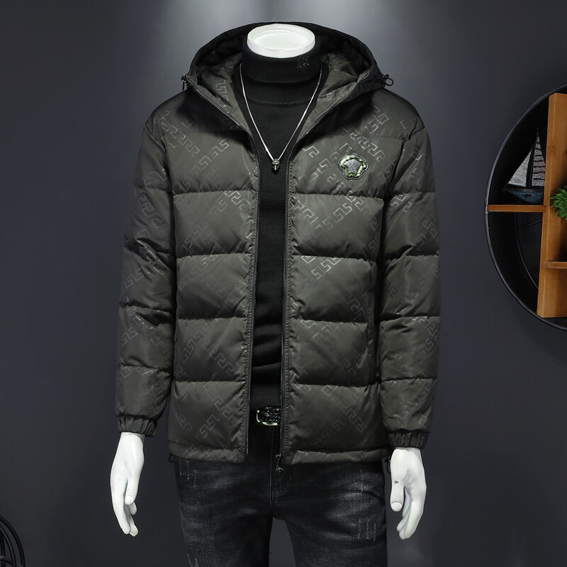 7258 冬季连帽外套个性印花保暖白鸭绒羽绒服 P310 控价398起图片