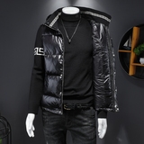 8006冬季新款男士连帽外套拼接保暖白鸭绒羽绒服P280控价388，男装羽绒服，钱塘2010-1