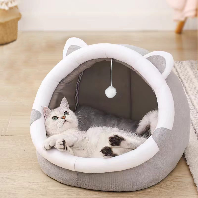 猫窝四季保暖冬天狗窝四季通用用品封闭式猫床可拆洗宠物窝
