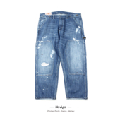 牛仔泼墨洗水工人裤 NOVIGO PANTS.DENIM法式 工装 HARBOR PAINTER