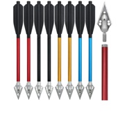 铝杆新手射准练习高性价新品 纯碳箭十字弓箭箭支碳素短箭可换头