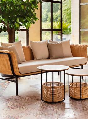 北欧房户外休闲防藤编沙T-107发网红民宿庭院客厅别沙墅阳光水防