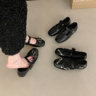 复古朋克风铆钉黑色玛丽