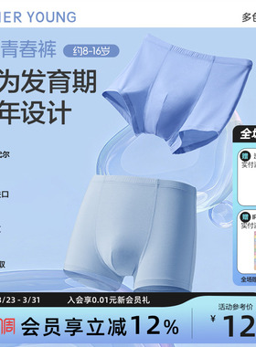 爱慕儿童分阶裤三阶青春裤少男大男孩内裤平角裤抗菌莫代尔春夏季