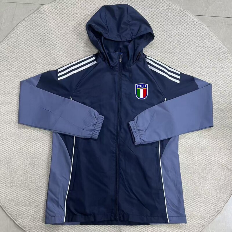 thumbnail for 2526 Real Madrid Barcelona Manchester United Football Windbreaker Sports Jacket Long-Sleeve Training Jacket Men's Autumn and Winter