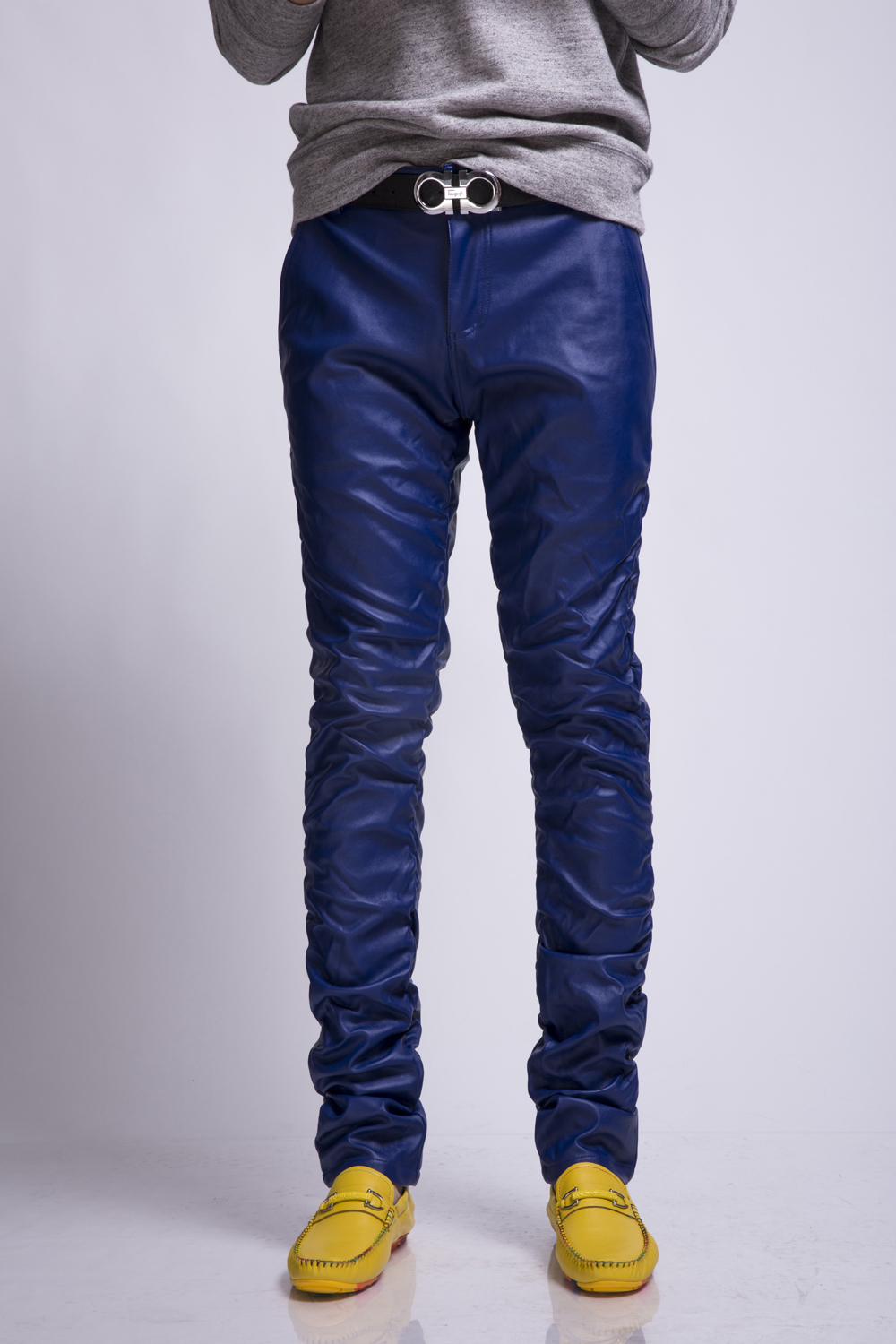 Pantalon cuir homme serré PU pour automne - Ref 1485306 Image 2