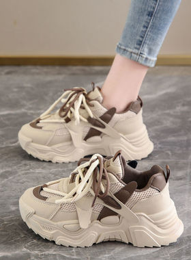 Women mesh dad shoes, thick soled sports shoes网面气老爹鞋女