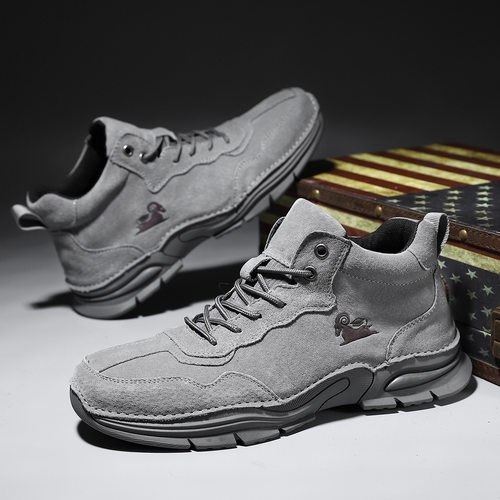 High top genuine leather Martin boots plus men shoes马丁靴男