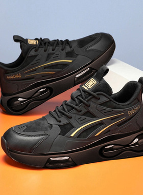 Men's mesh soft soled black warrior sports shoes男运动鞋