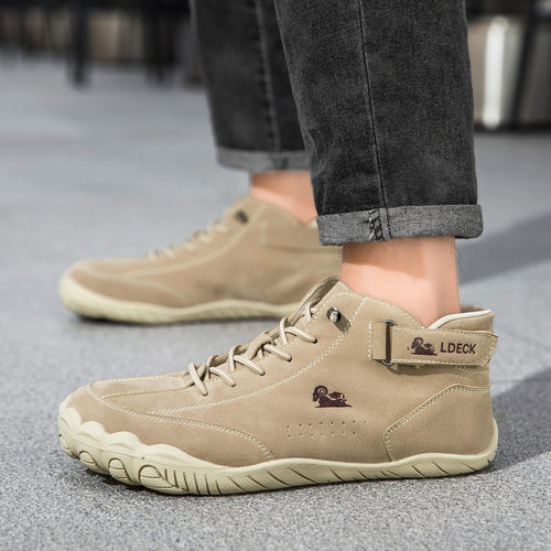 Casual short boots with plush oversized men's shoes男马丁靴