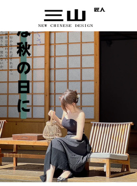 竹编灯笼装饰藤编草编手工编织风灯落地新中式民宿酒店镂空灯罩