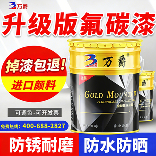 金属氟碳漆户外不锈钢喷漆镀锌管入户门外墙改色汽车防腐防锈油漆